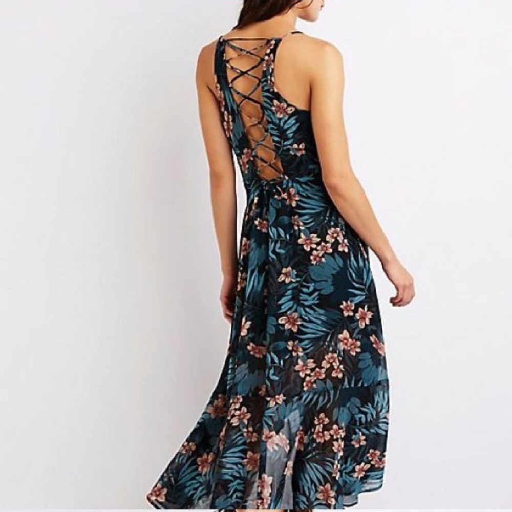 Charlotte Russe Floral Wrap Maxi Dress
